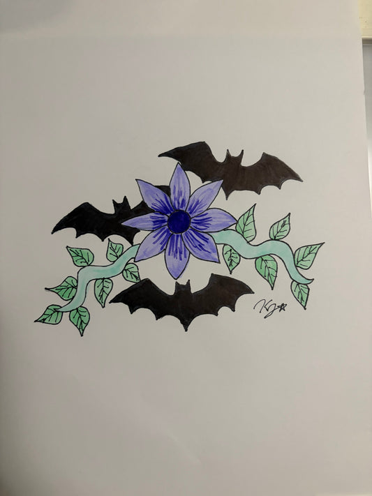 Bats & Flower
