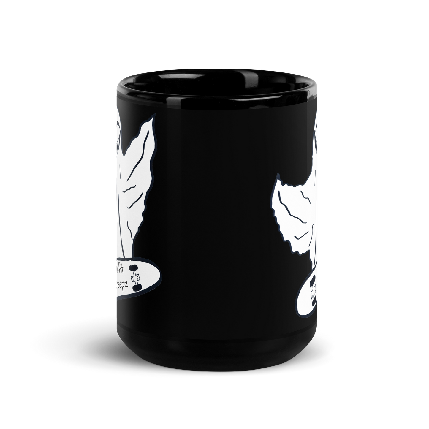 Skater ghost Black Glossy Mug