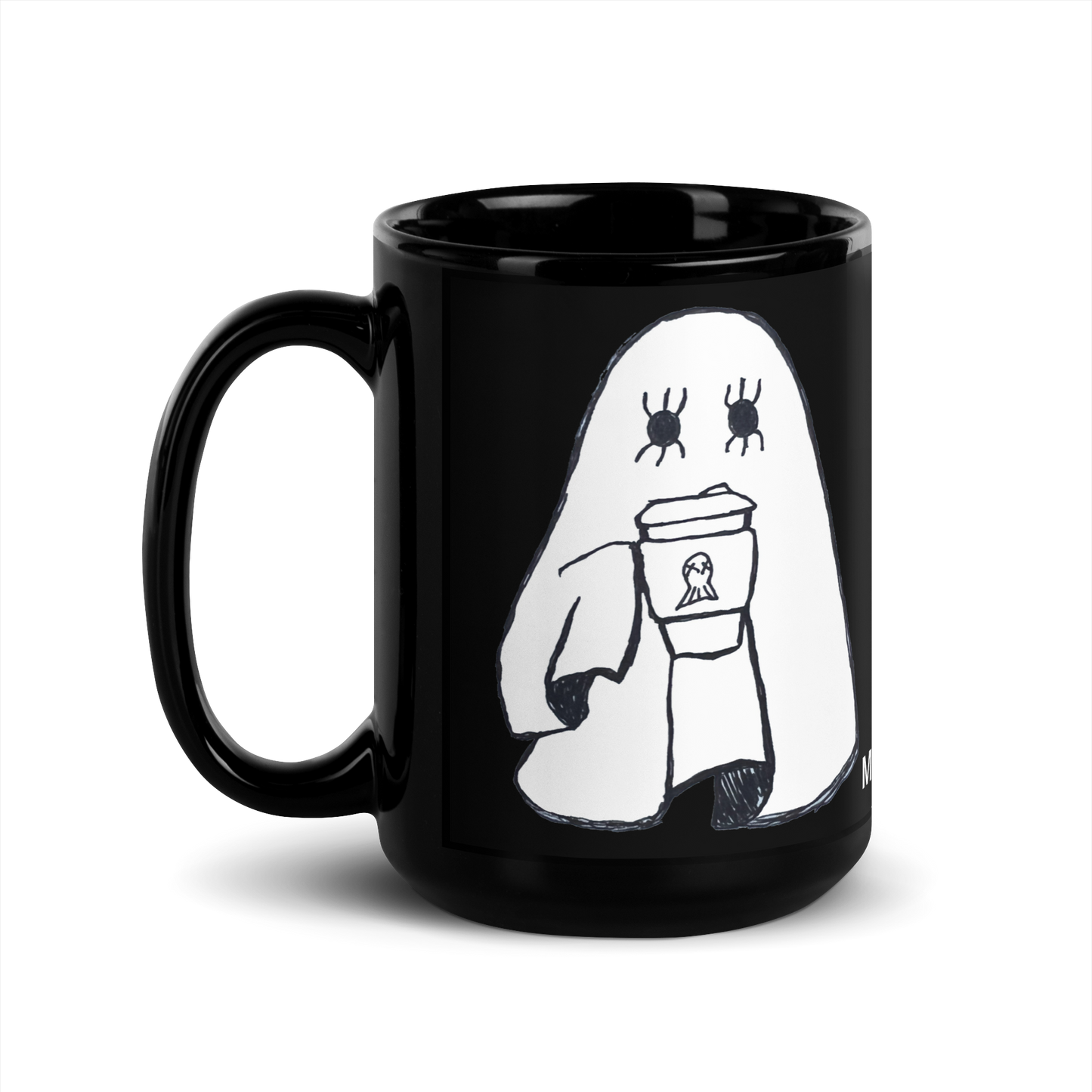 Coffee Ghost Black Mug