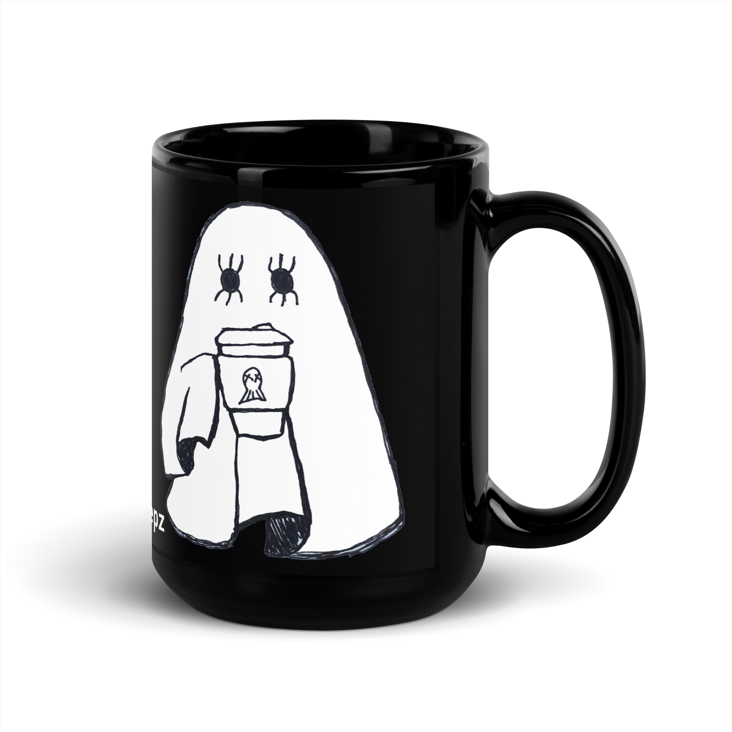 Coffee Ghost Black Mug