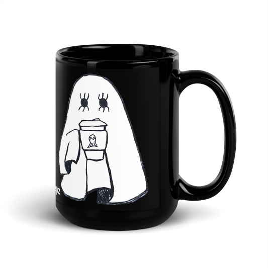 Coffee Ghost Black Mug