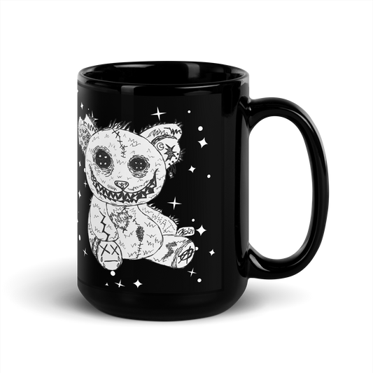 Teddy Black Glossy Mug