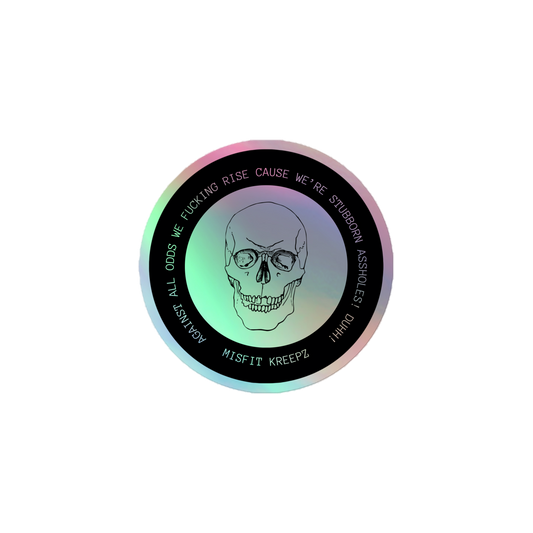 Skull 2 Holographic Sticker