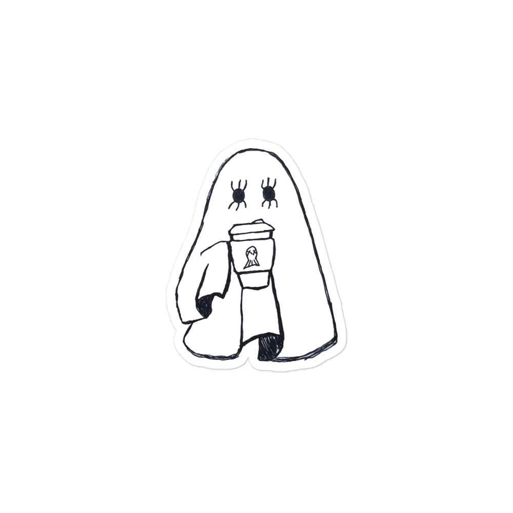 Coffee Ghost Sticker