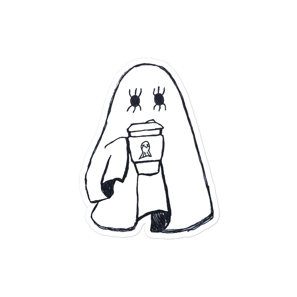 Coffee Ghost Sticker