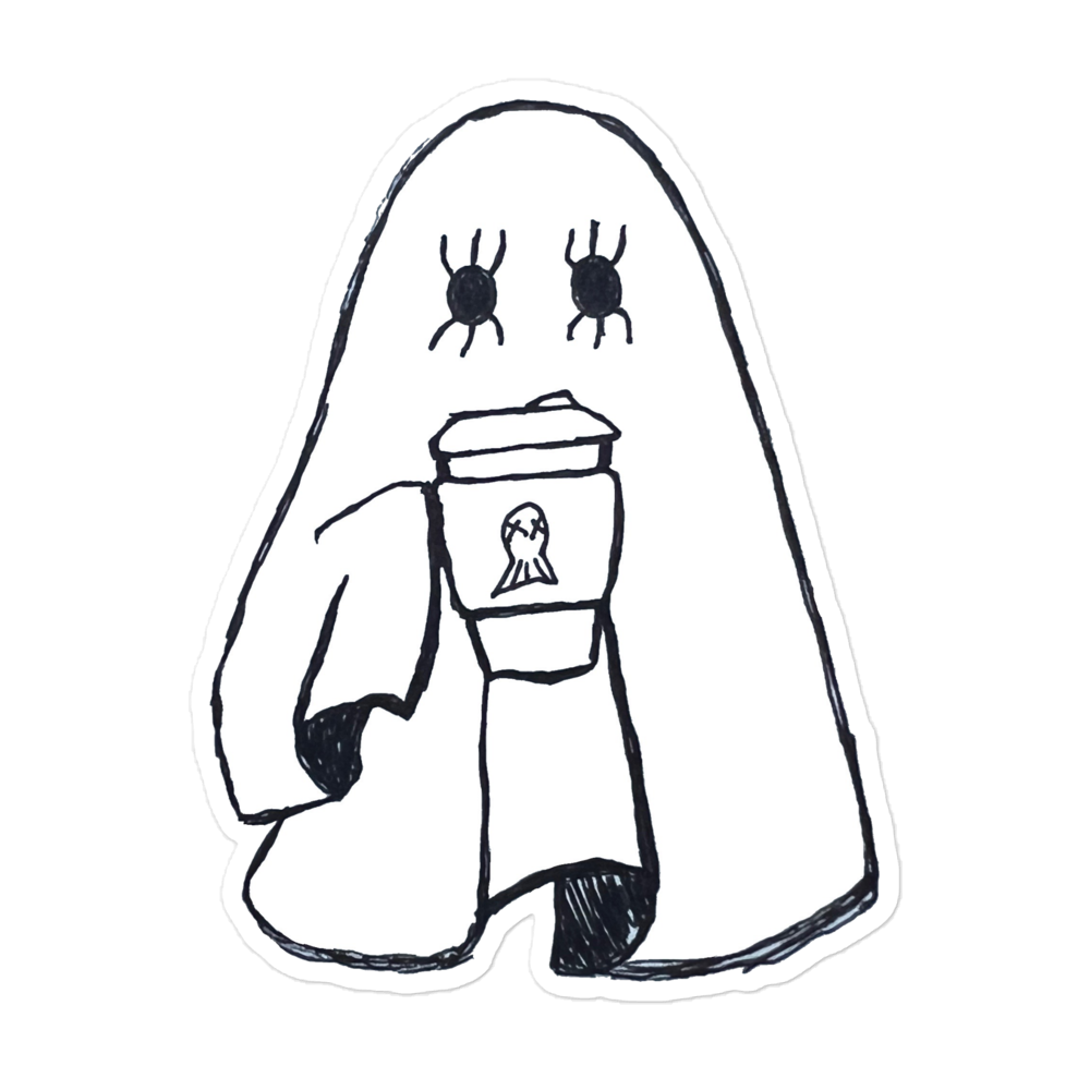 Coffee Ghost Sticker