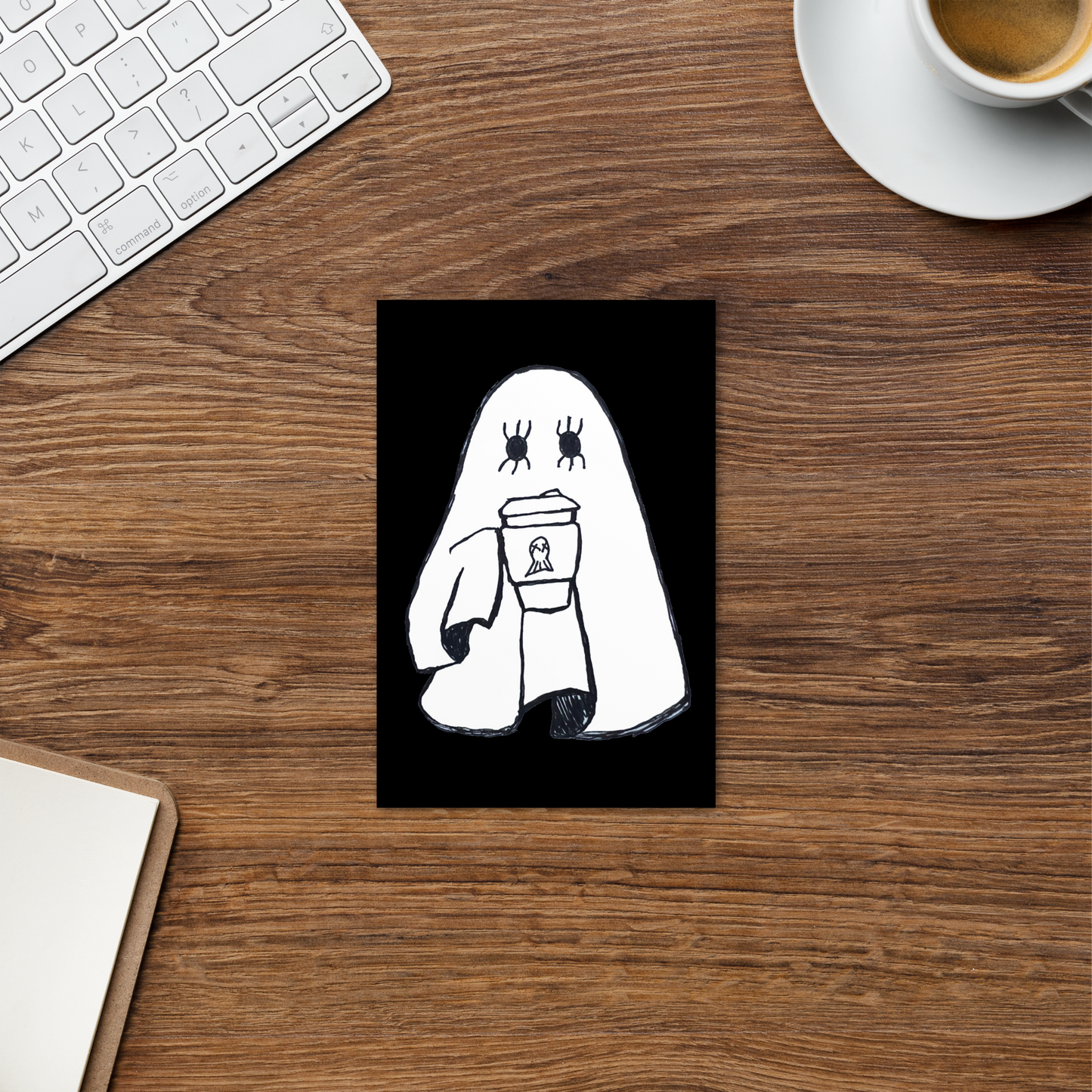 Coffee Ghost Postcard