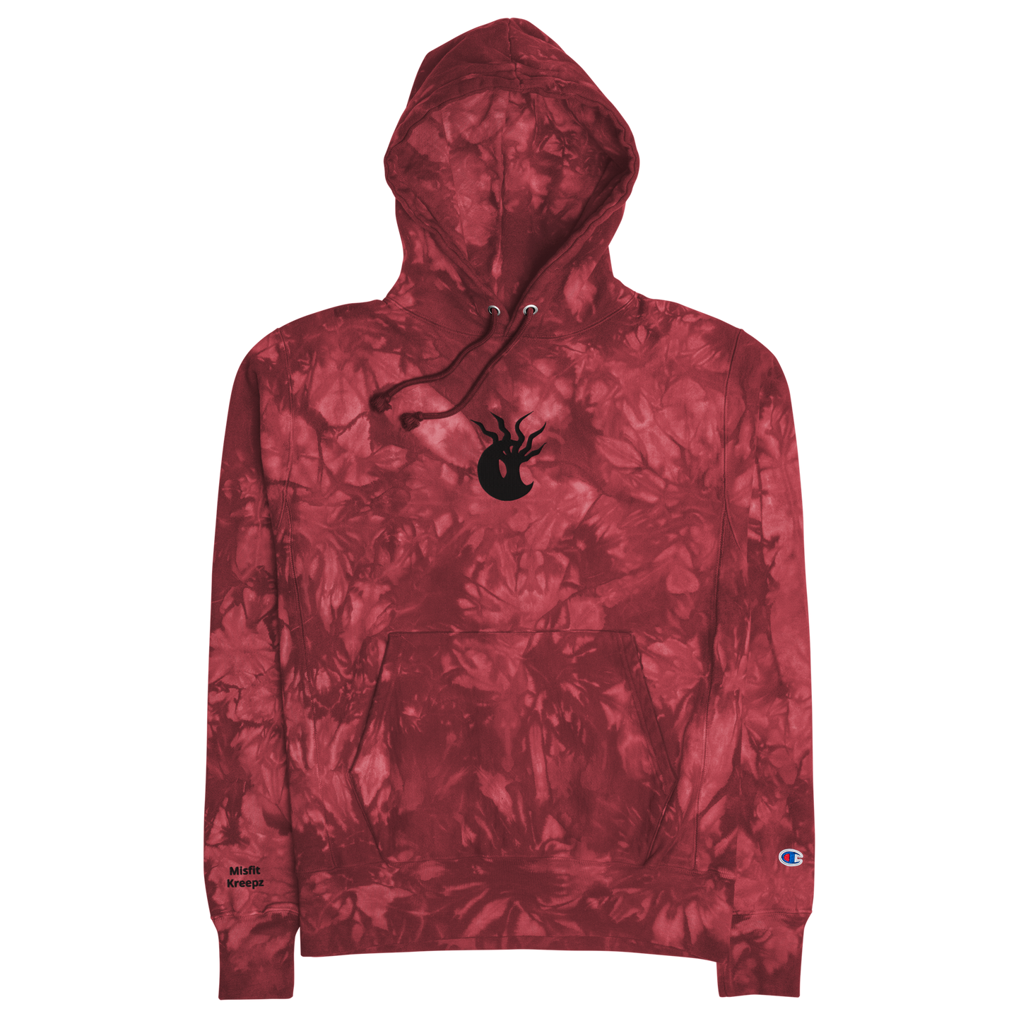 MK/Champion RED tie-dye hoodie