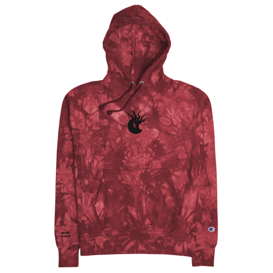 MK/Champion RED tie-dye hoodie